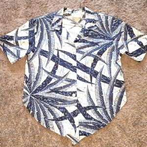Palm burst blouse